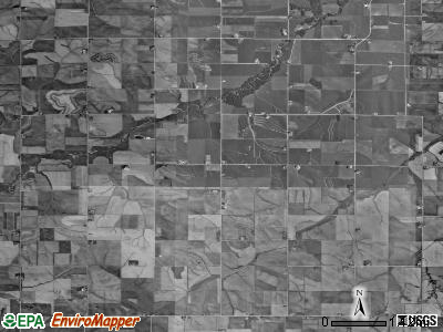 Bruce township, Iowa satellite photo by USGS