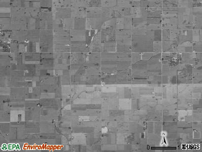 Lost Grove township, Iowa satellite photo by USGS