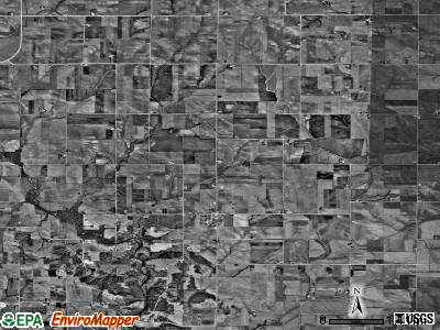 Boulder township, Iowa satellite photo by USGS