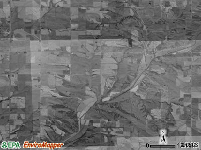 Stockholm township, Iowa satellite photo by USGS