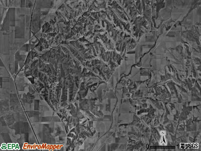 Kennebec township, Iowa satellite photo by USGS
