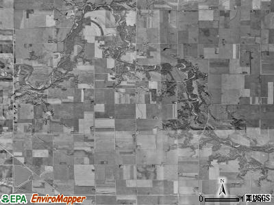 Kendrick township, Iowa satellite photo by USGS