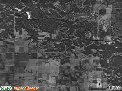 Fairview township, Iowa satellite photo by USGS
