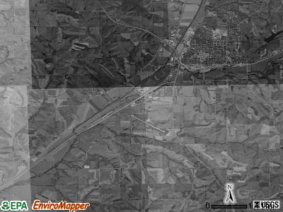 Denison township, Iowa satellite photo by USGS