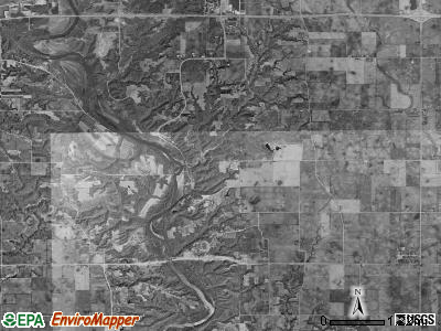 Worth township, Iowa satellite photo by USGS