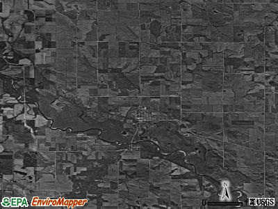 Oxford township, Iowa satellite photo by USGS