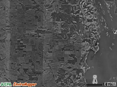 Elk River township, Iowa satellite photo by USGS