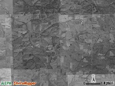 Washington township, Iowa satellite photo by USGS