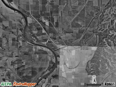 Little Sioux township, Iowa satellite photo by USGS