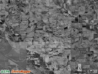 Washington township, Iowa satellite photo by USGS