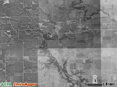 Spring Valley township, Iowa satellite photo by USGS