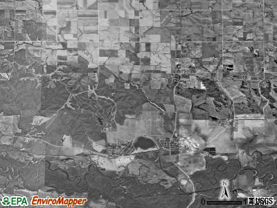 Lenox township, Iowa satellite photo by USGS