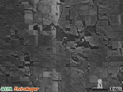 Red Oak township, Iowa satellite photo by USGS