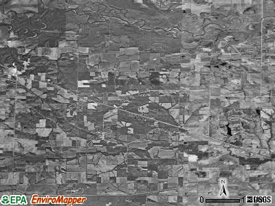 Oxford township, Iowa satellite photo by USGS