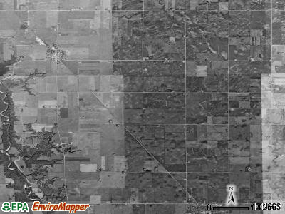 Sugar Grove township, Iowa satellite photo by USGS