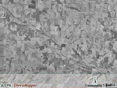 Kellogg township, Iowa satellite photo by USGS