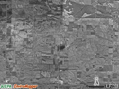 Hilton township, Iowa satellite photo by USGS