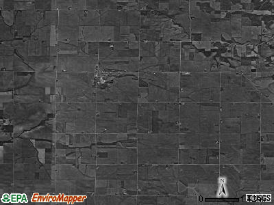 Inland township, Iowa satellite photo by USGS