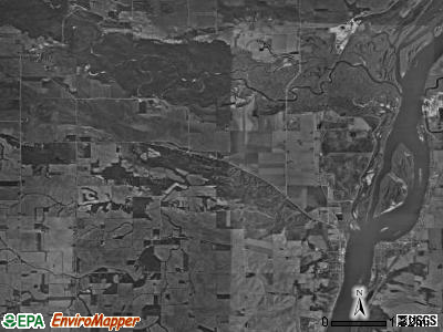 Princeton township, Iowa satellite photo by USGS