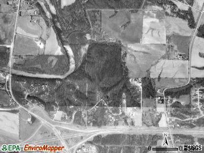 East Lucas township, Iowa satellite photo by USGS