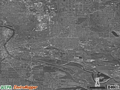 Lee township, Iowa satellite photo by USGS
