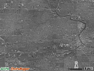 Des Moines township, Iowa satellite photo by USGS