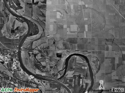 Cincinnati township, Iowa satellite photo by USGS