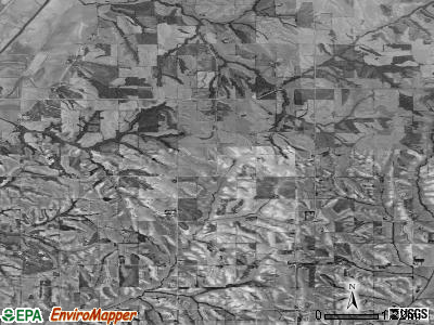 La Grange township, Iowa satellite photo by USGS