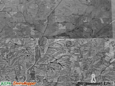 Washington township, Iowa satellite photo by USGS