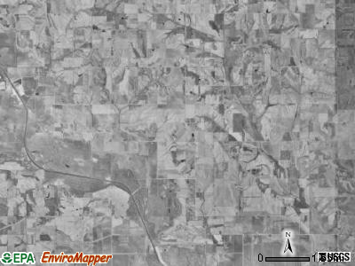 Elk Creek township, Iowa satellite photo by USGS