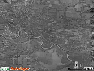 Four Mile township, Iowa satellite photo by USGS