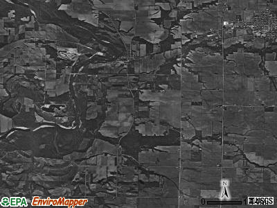 Moscow township, Iowa satellite photo by USGS