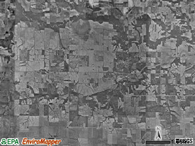 Lime Creek township, Iowa satellite photo by USGS