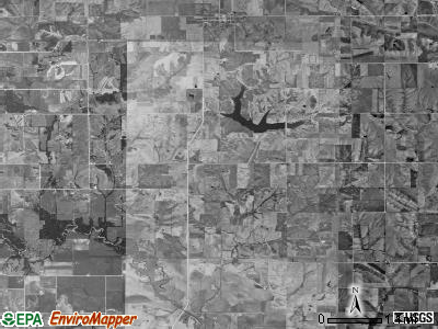 Pleasant Grove township, Iowa satellite photo by USGS