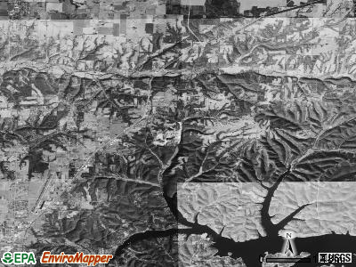 Brightwater township, Arkansas satellite photo by USGS