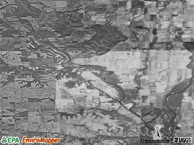 Oakland township, Iowa satellite photo by USGS