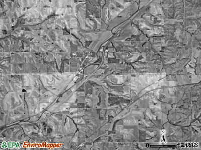 Norwalk township, Iowa satellite photo by USGS