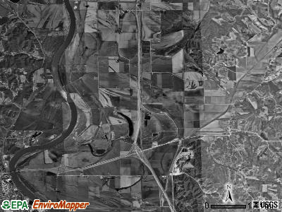 Crescent township, Iowa satellite photo by USGS