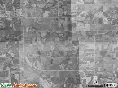 Eureka township, Iowa satellite photo by USGS