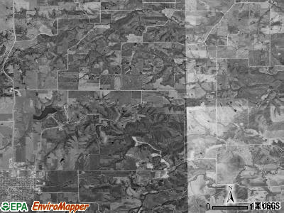 Union township, Iowa satellite photo by USGS