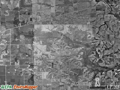 White Oak township, Iowa satellite photo by USGS
