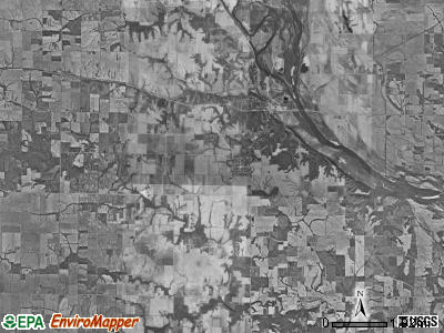 Columbus City township, Iowa satellite photo by USGS
