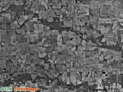 East Lancaster township, Iowa satellite photo by USGS