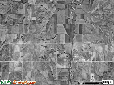 Carson township, Iowa satellite photo by USGS
