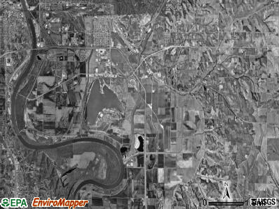 Lewis township, Iowa satellite photo by USGS