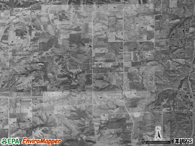 Ohio township, Iowa satellite photo by USGS