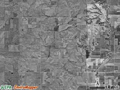 Waveland township, Iowa satellite photo by USGS