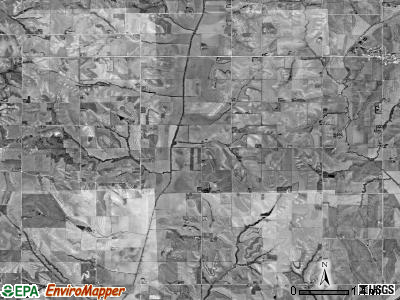 Keg Creek township, Iowa satellite photo by USGS