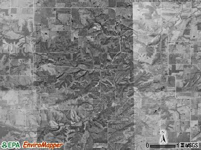 Walnut township, Iowa satellite photo by USGS