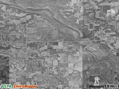 West Des Moines township, Iowa satellite photo by USGS